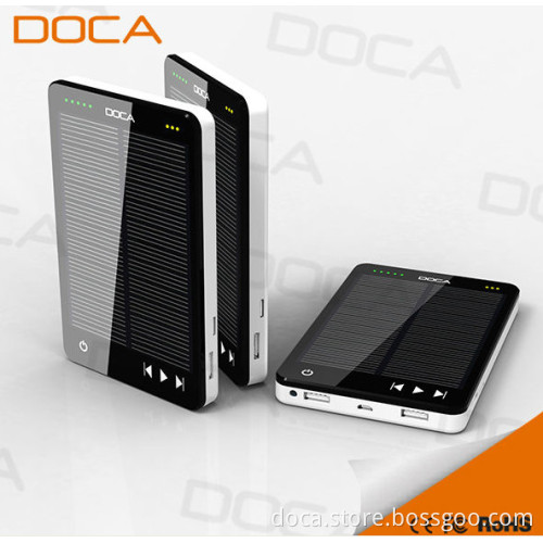 DOCA Solar charging External Battery with MP3 Player